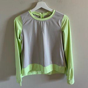 lululemon Warm Up Crew Top Neon Green Sweater Size 6